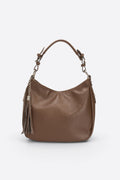 Viola Made in Italy Leather Top Handle Handbag – Marrone