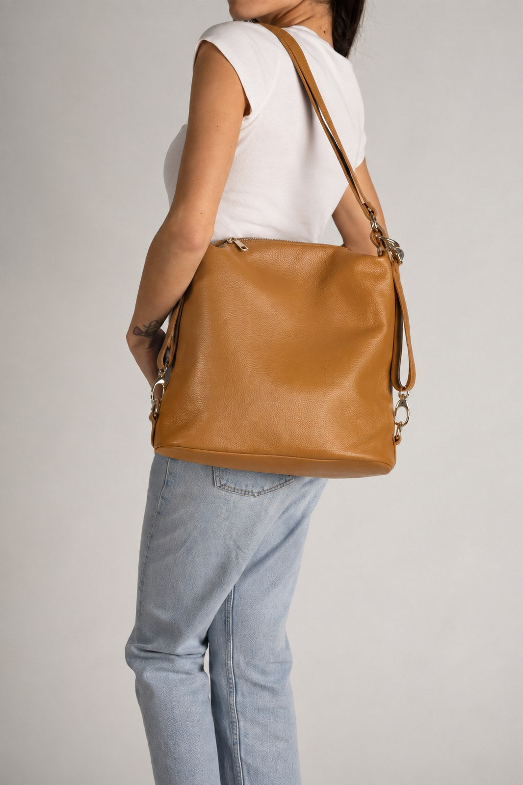 Serena Made in Italy Leather Backpack – Tan