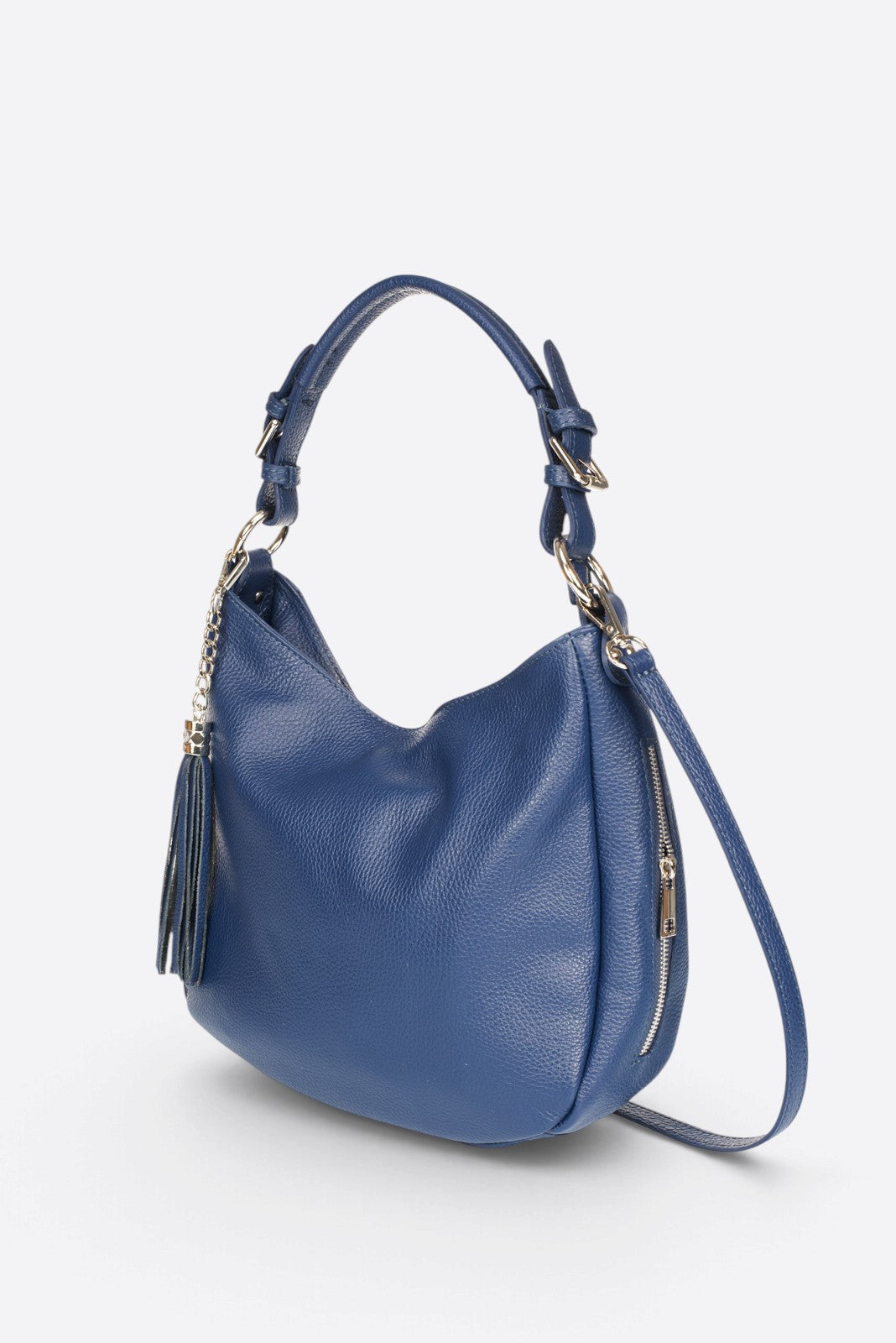 Viola Made in Italy Leather Top Handle Handbag – Blue