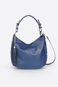 Viola Made in Italy Leather Top Handle Handbag – Blue