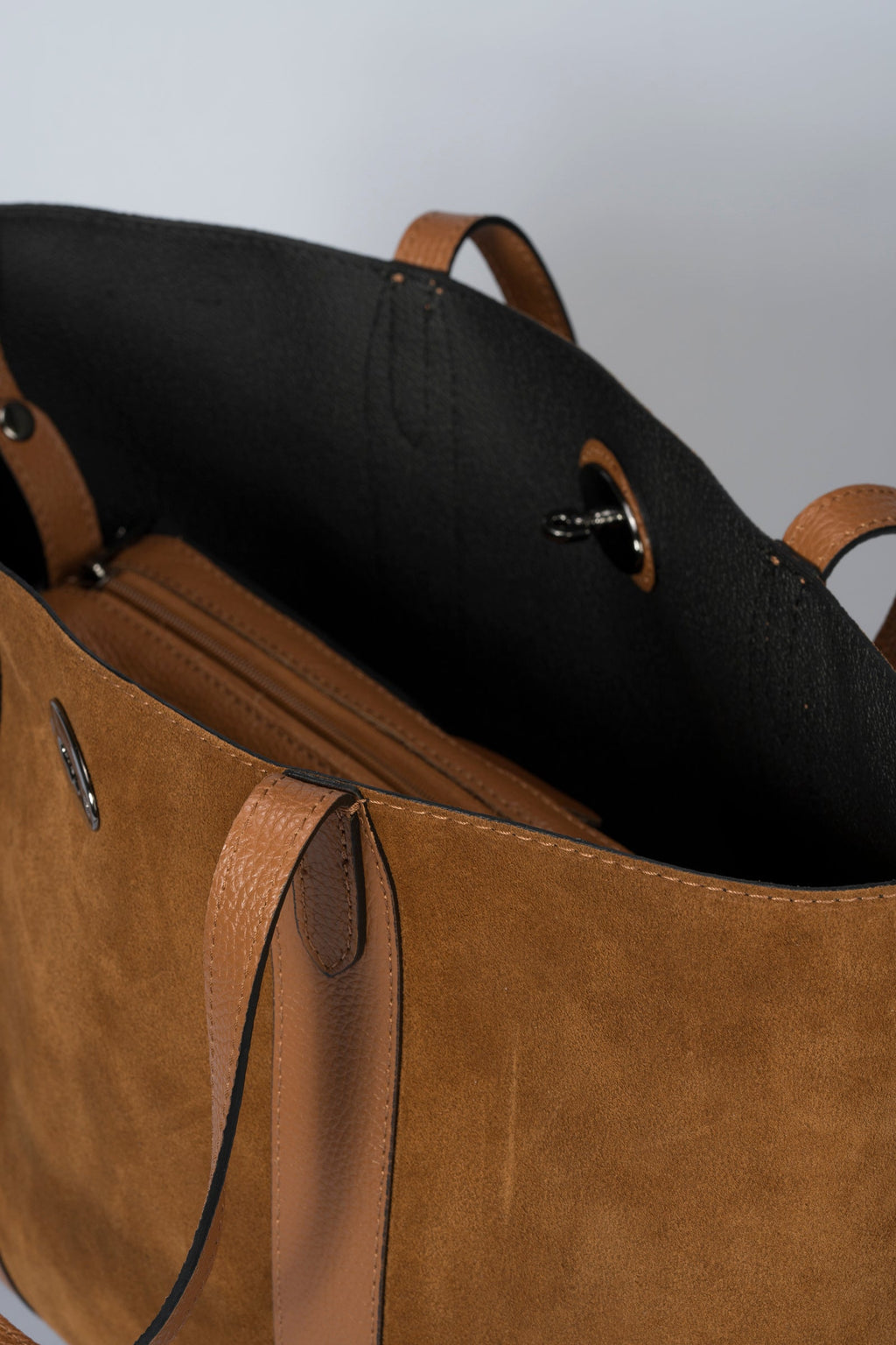 Teresa Made in Italy Suede Leather Tote Bag – Cognac