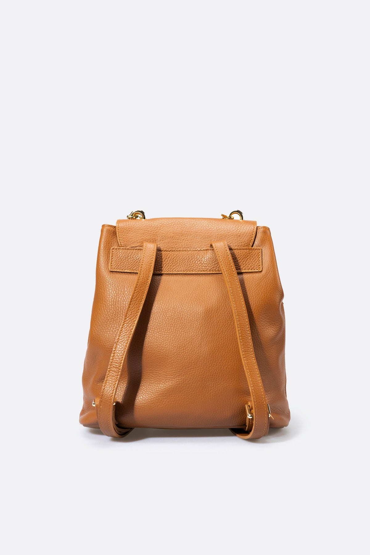 Camilla Made in Italy Leather Backpack – Cognac