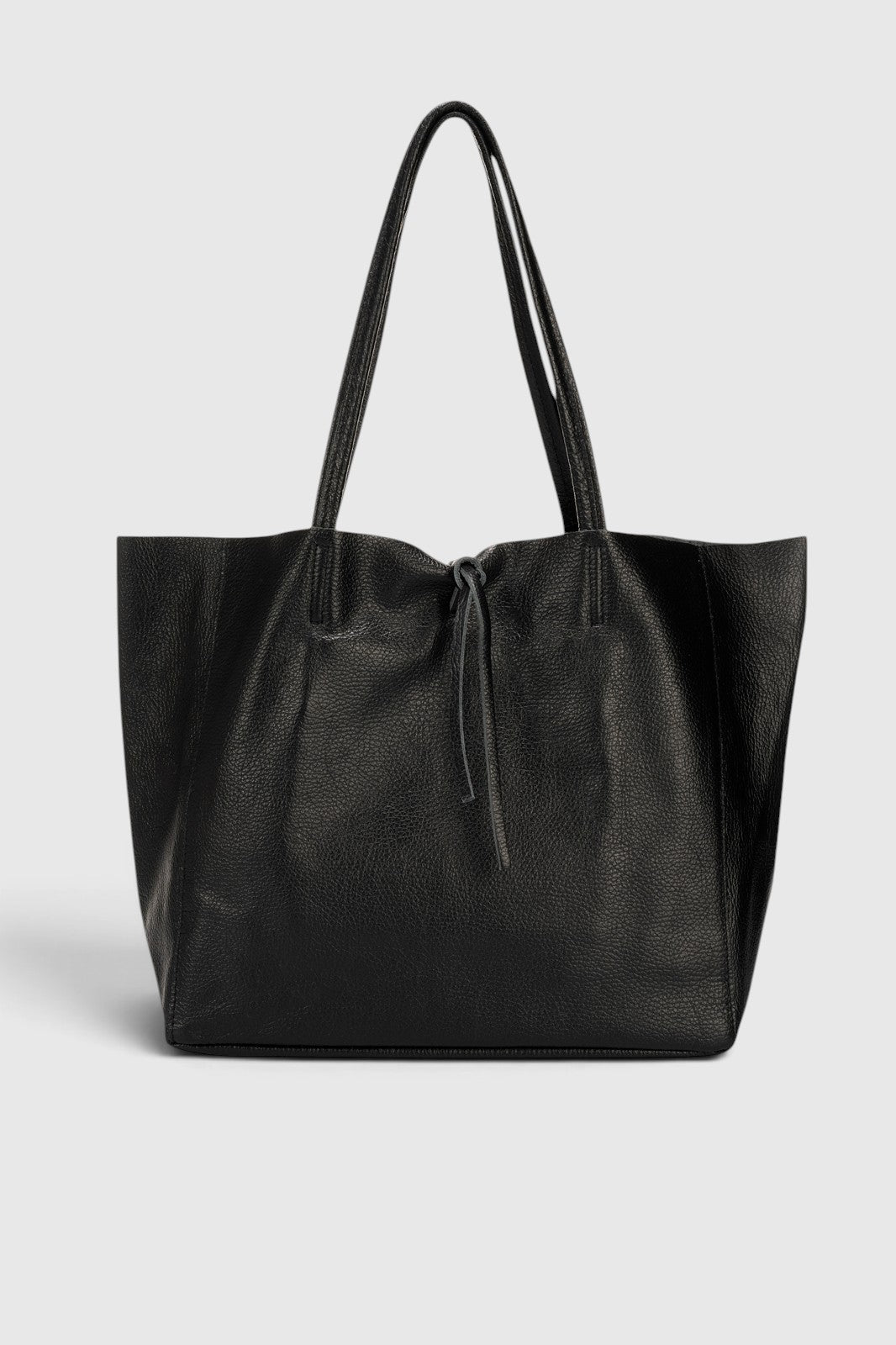 Francesca Made in Italy Leather Tote Bag – Black