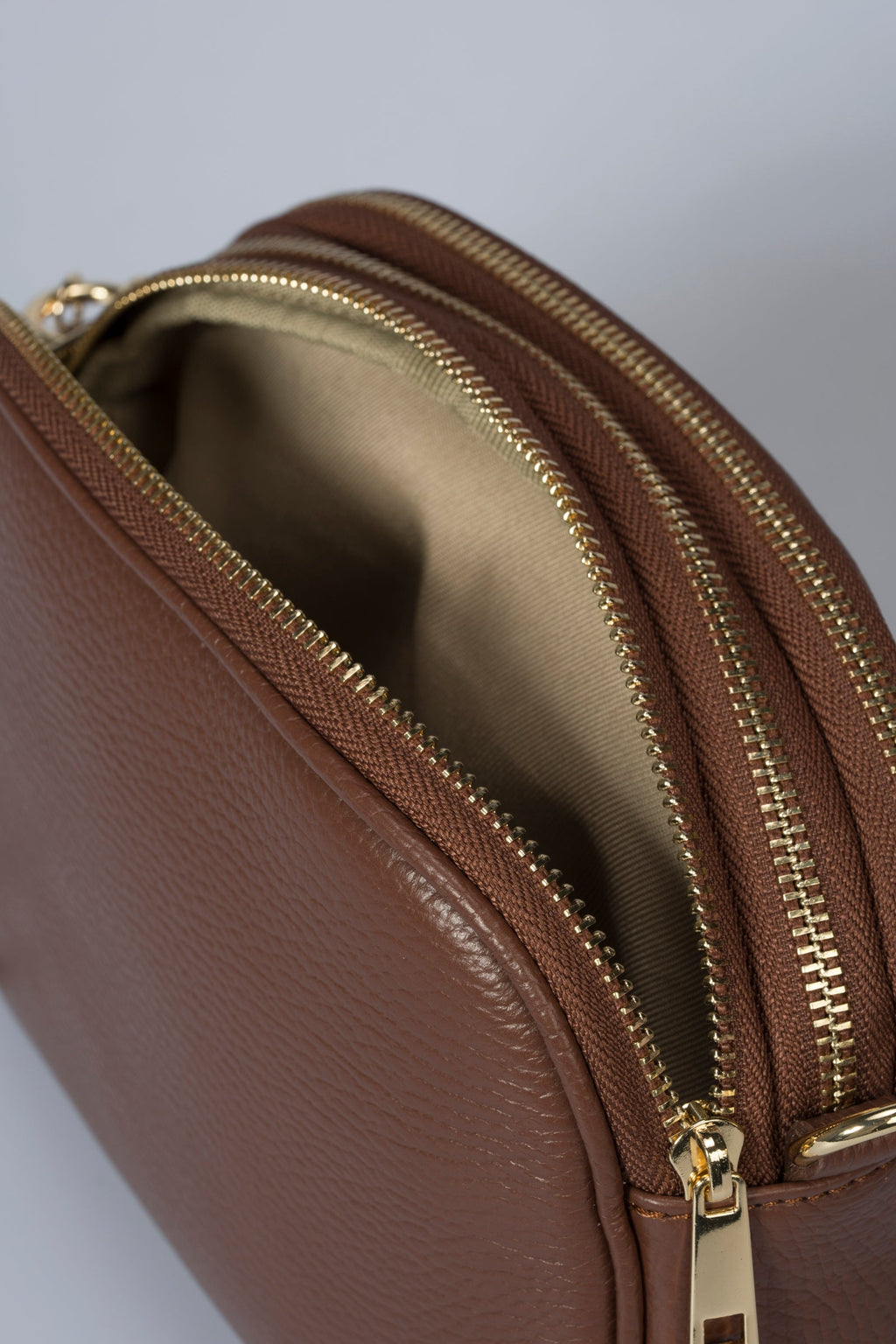 Elena Made in Italy Leather Crossbody Bag – Brown