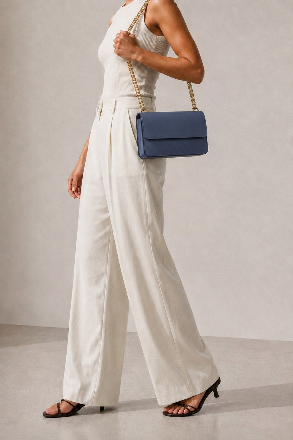 Chiara Made in Italy Leather Crossbody Bag – Blue