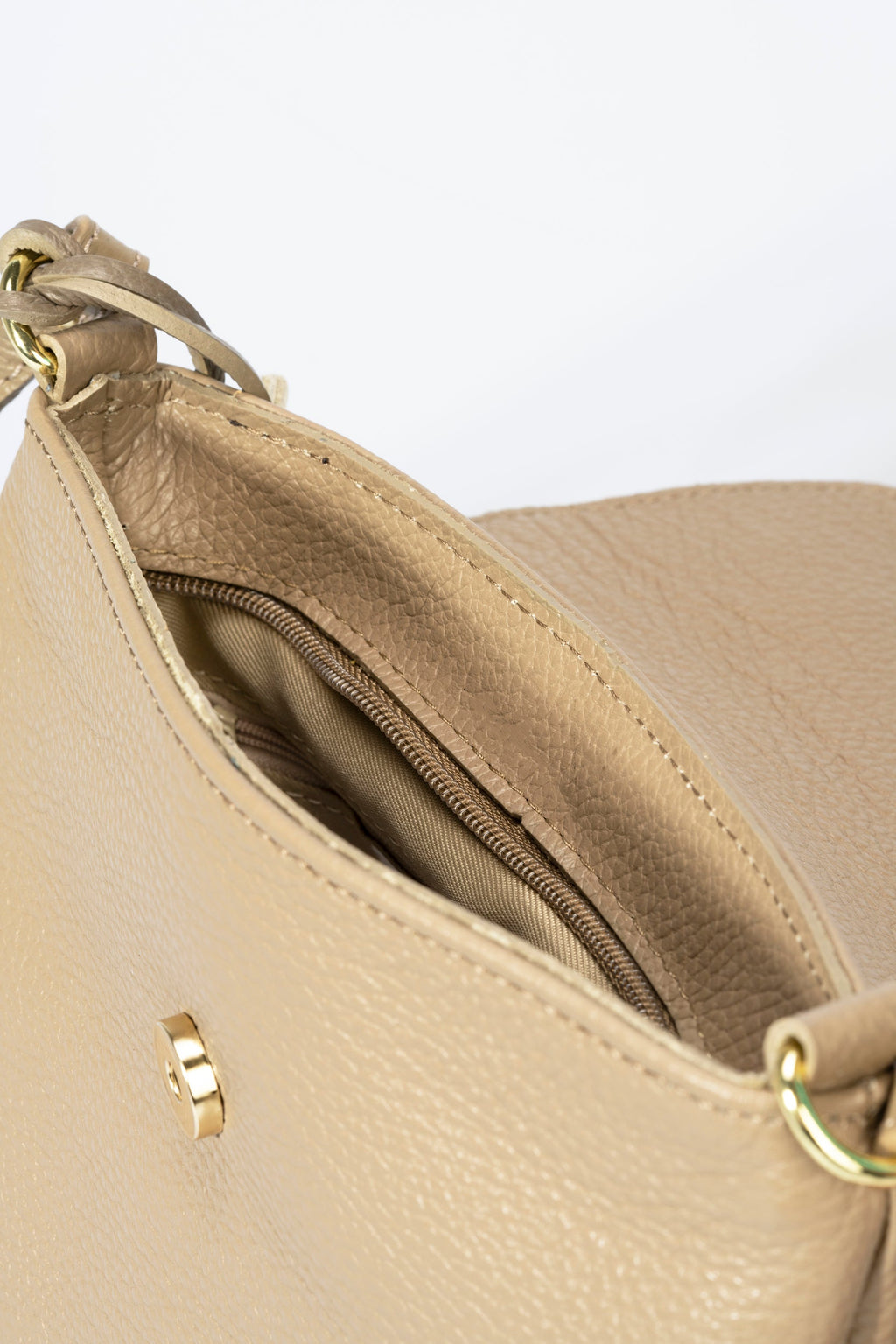 Stella Made in Italy Leather Crossbody Bag – Taupe