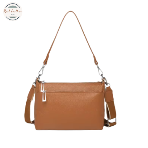 Genuine Cow Leather Crossbody Tote Bag for Women