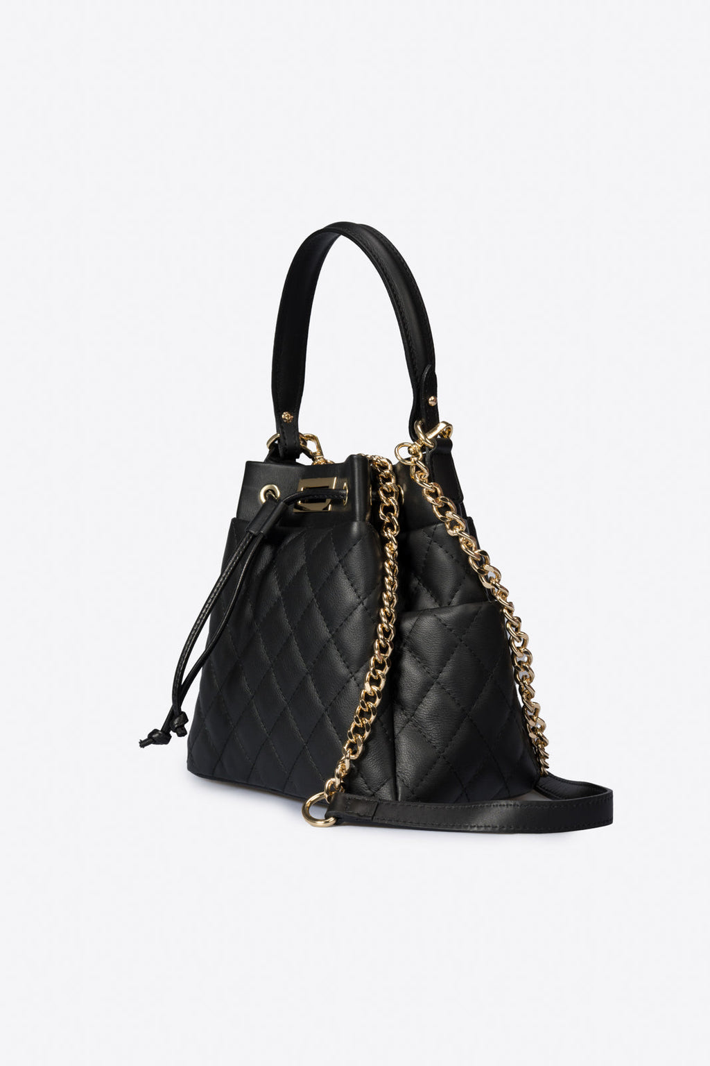 Veronica Made in Italy Full Grain Leather Top Handle Handbag – Black