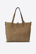 Raffaella Made in Italy Suede Leather Tote Bag – Taupe
