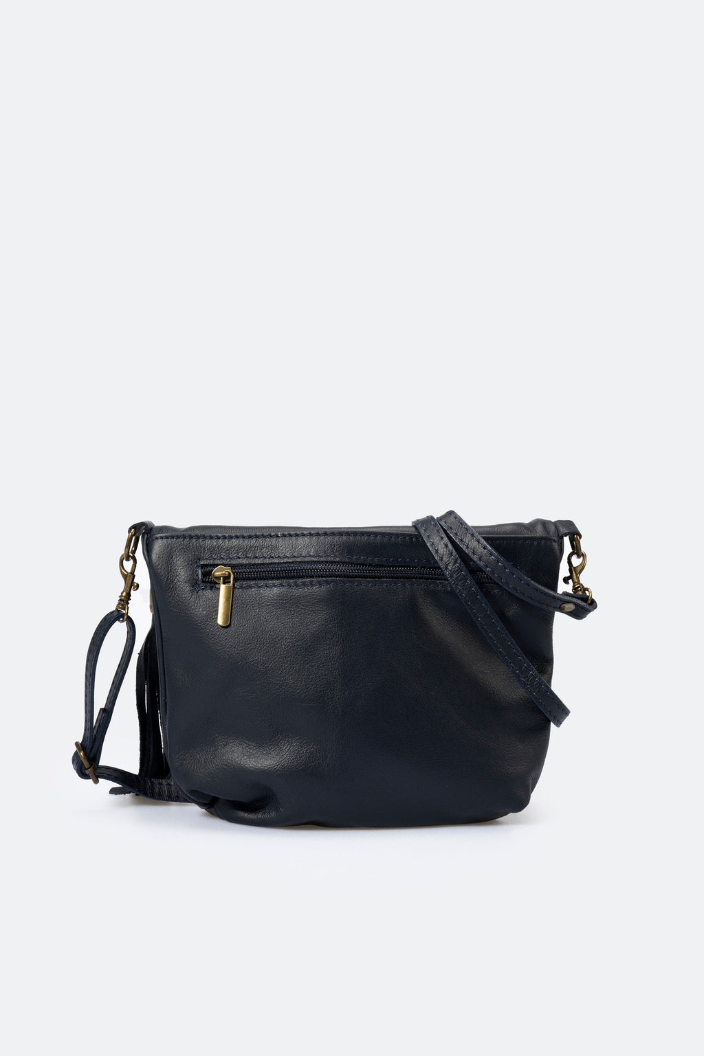 Alessia Made in Italy Full Grain Leather Crossbody Bag – Blue