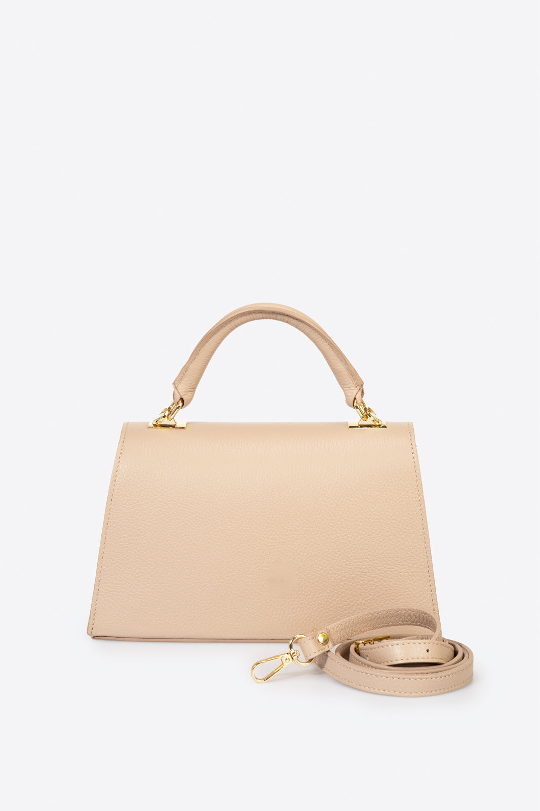 Giulia Made in Italy Leather Top Handle Handbag – Blush Pink