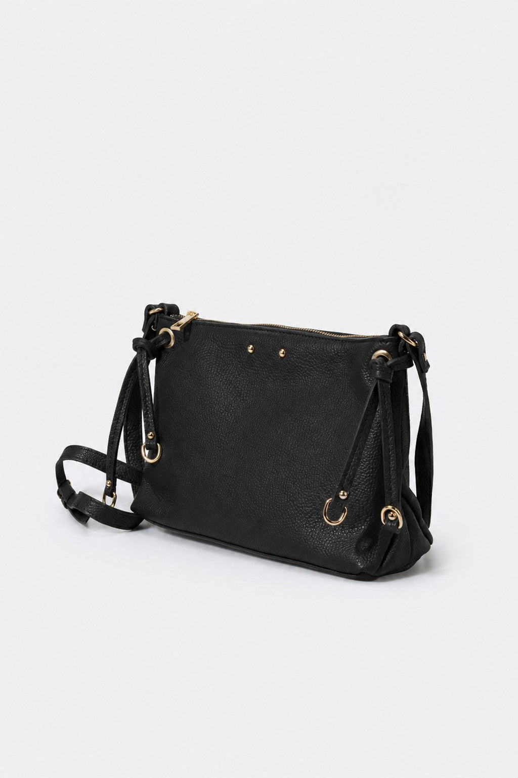 Lucia Made in Italy Leather Crossbody Bag – Black