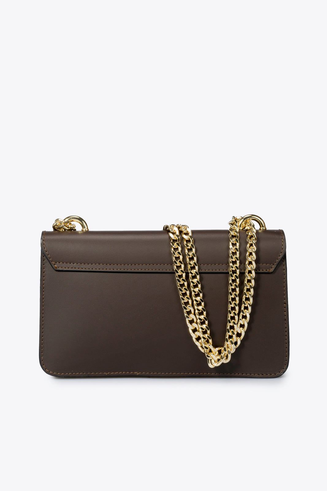 Chiara Made in Italy Leather Crossbody Bag – Dark Brown