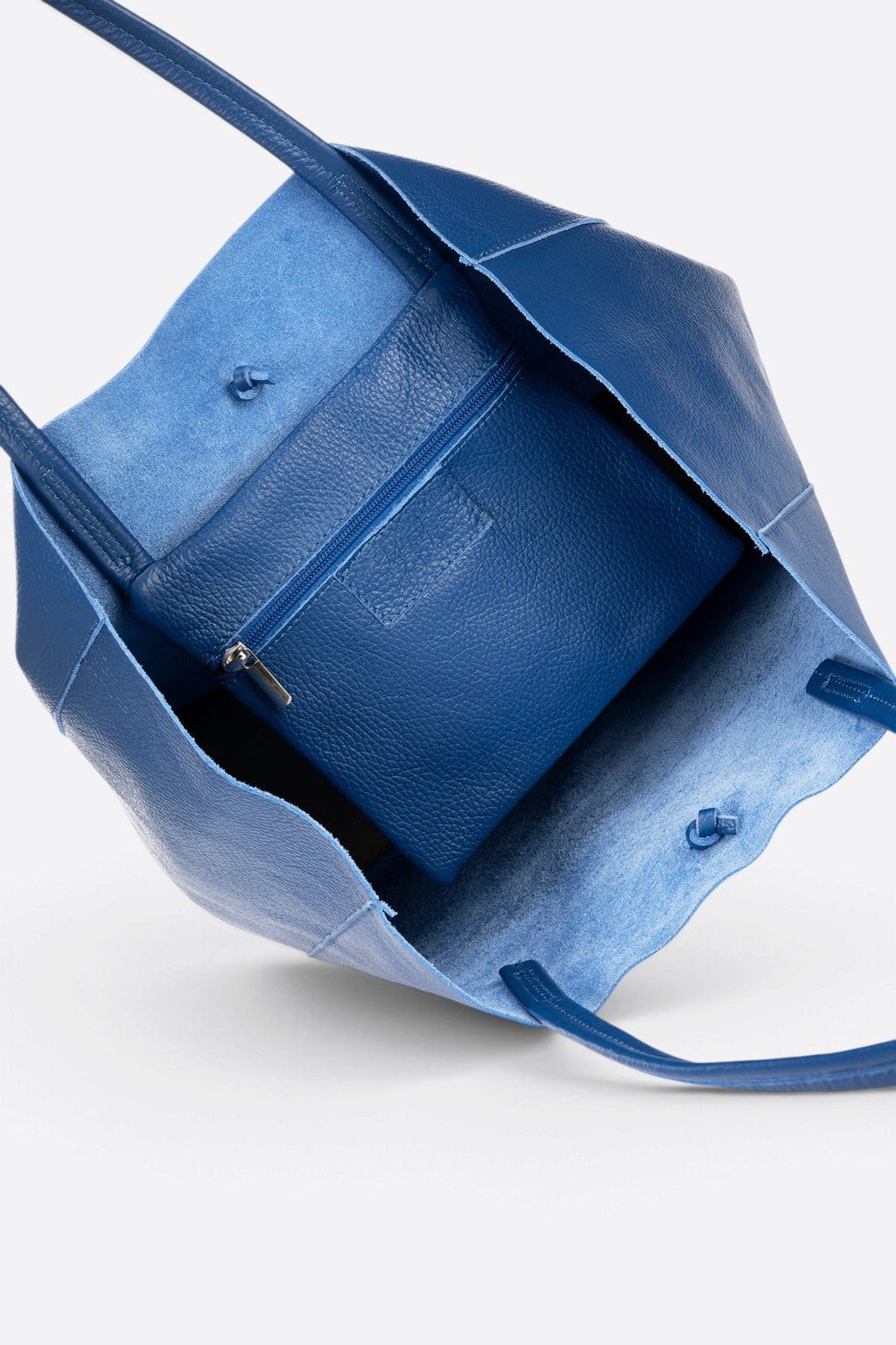 Francesca Made in Italy Leather Tote Bag – Blue