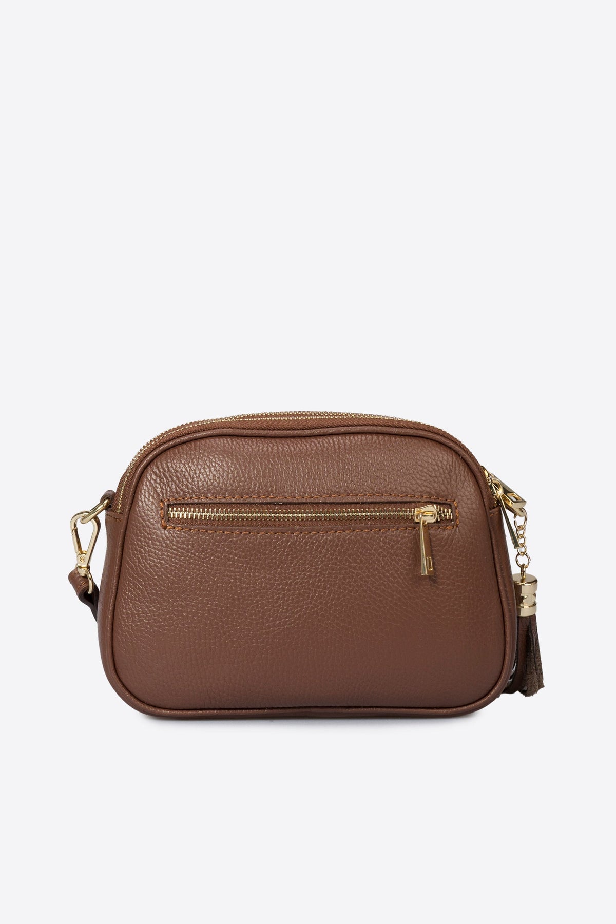 Elena Made in Italy Leather Crossbody Bag – Brown