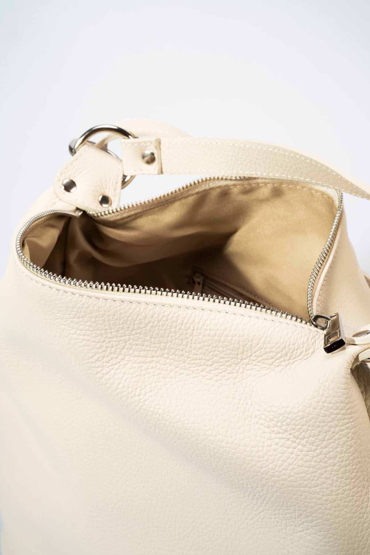 Serena Made in Italy Leather Backpack – Taupe