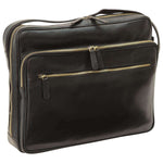 Large leather bag with zip closures