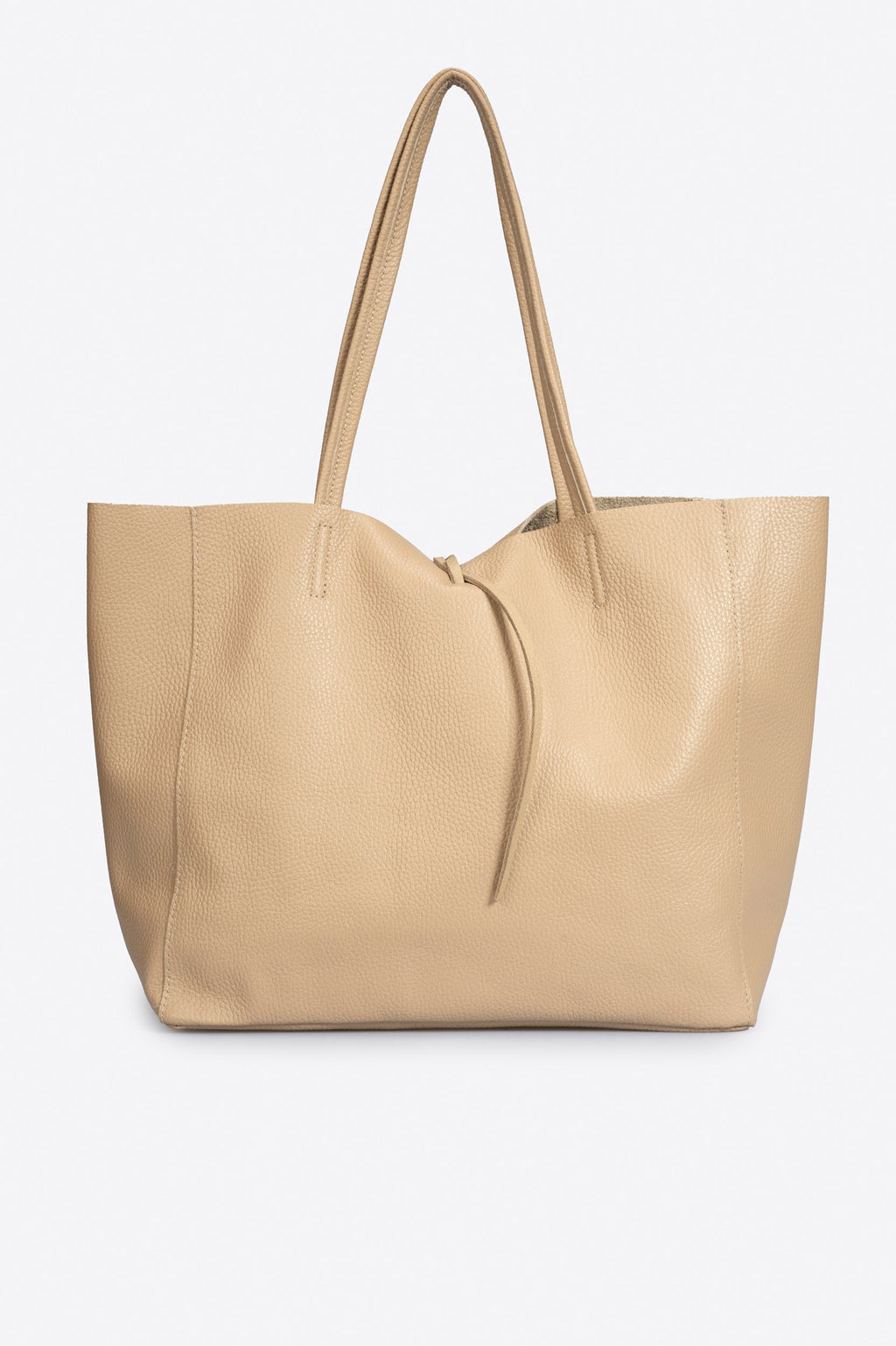 Francesca Made in Italy Leather Tote Bag – Cream