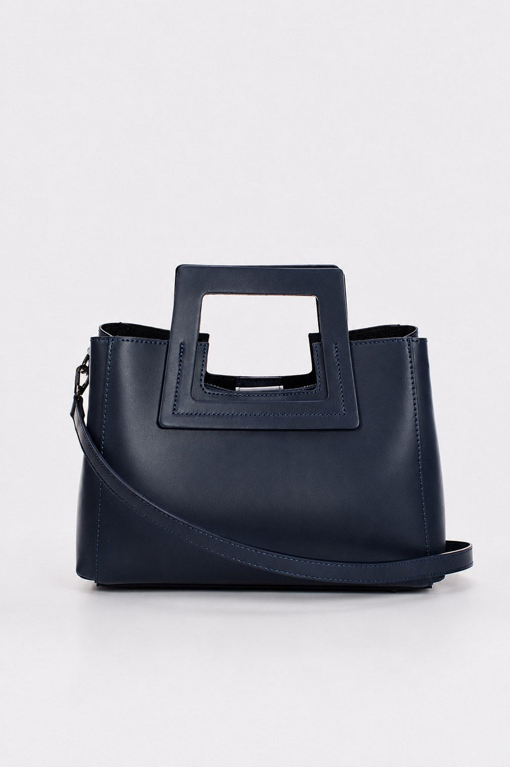 Vittoria Made in Italy Leather Top Handle Handbag – Blue