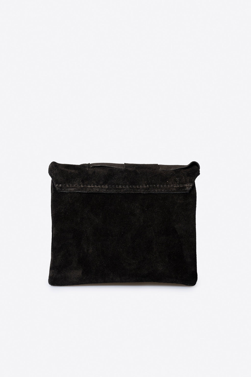 Caterina Made in Italy Suede Leather Crossbody Bag – Black