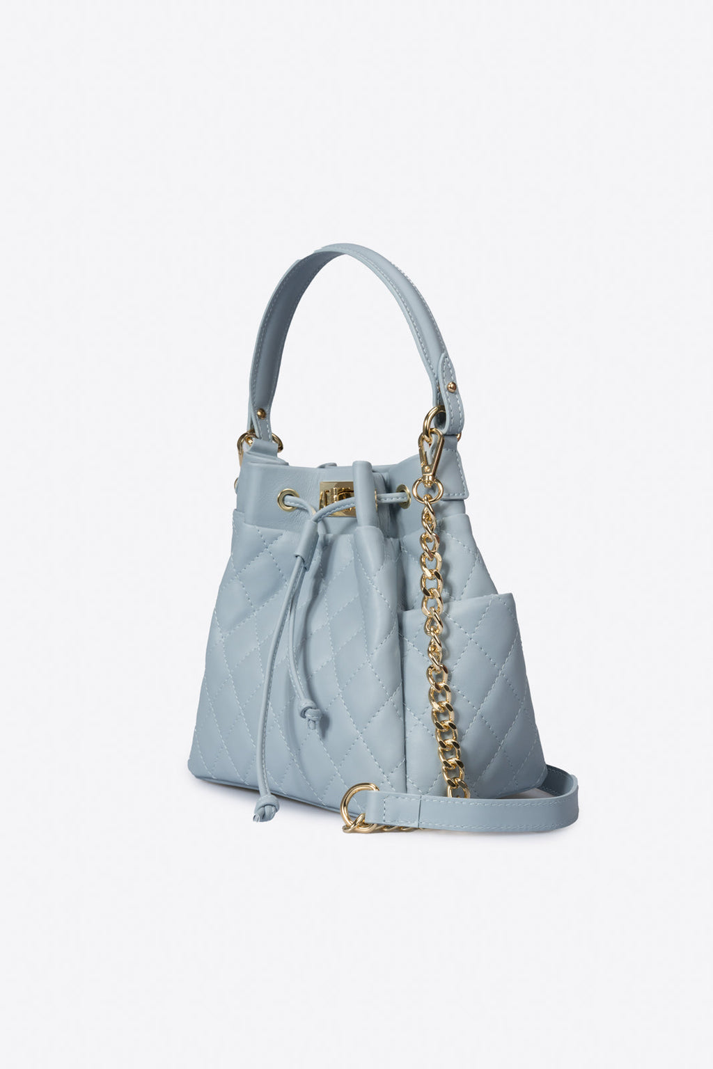 Veronica Made in Italy Full Grain Leather Top Handle Handbag – Celeste