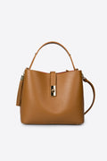 Greta Made in Italy Leather Top Handle Handbag – Cognac