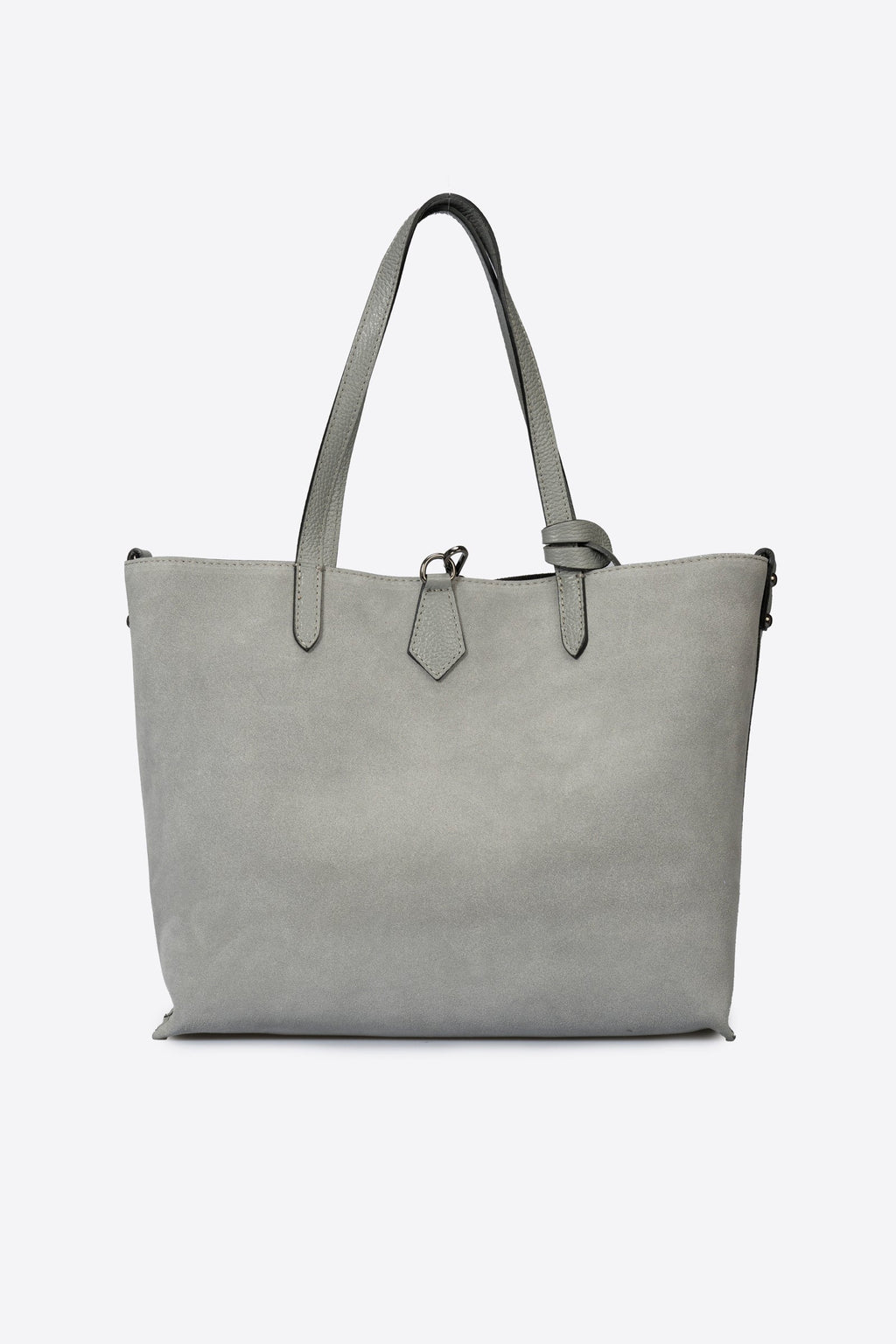 Raffaella Made in Italy Suede Leather Tote Bag – Grey