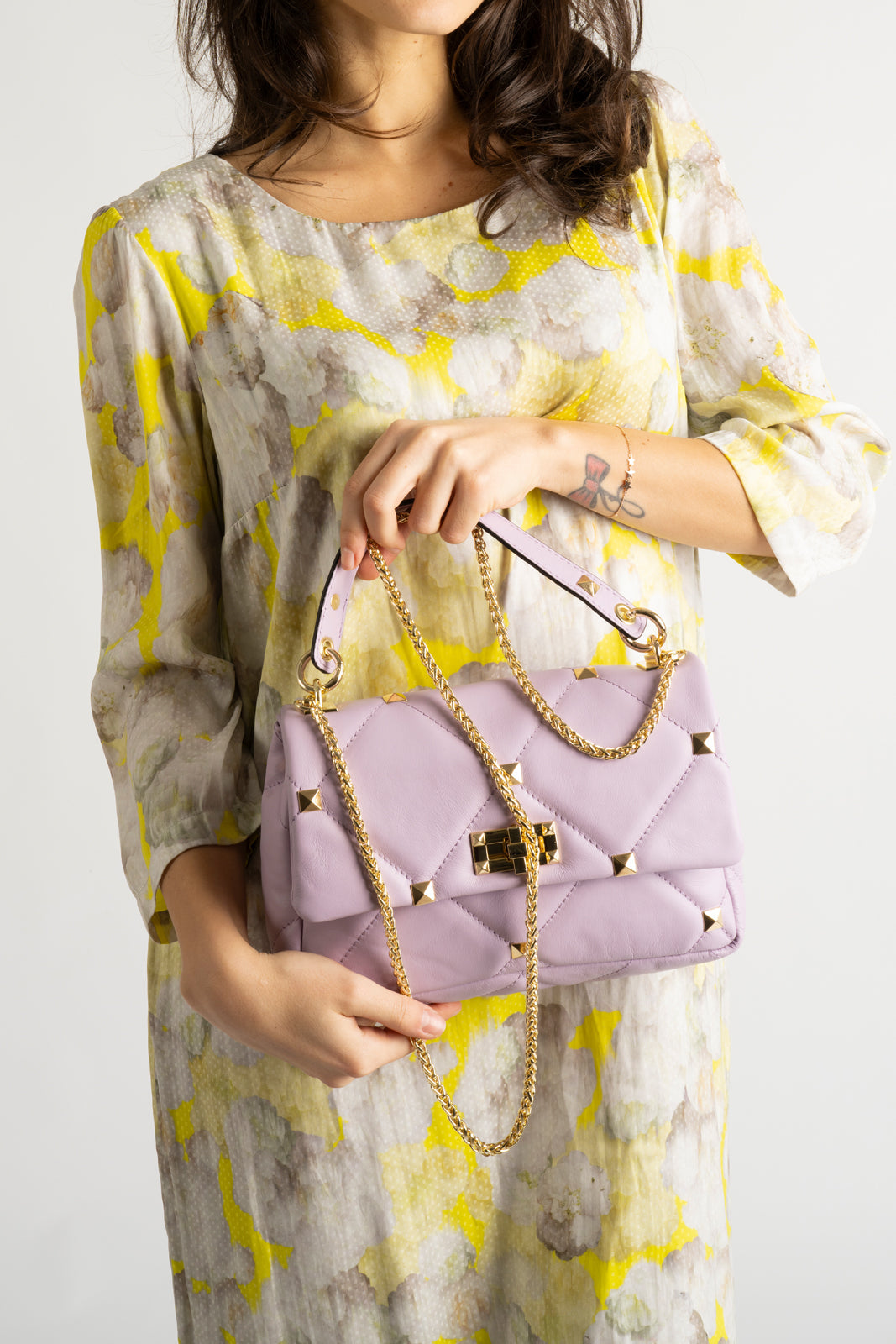 Ilaria Made in Italy Full Grain Leather Top Handle Handbag – Pink