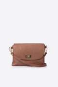 Ludovica Made in Italy Full Grain Leather Crossbody Bag – Brown