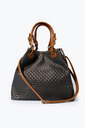 Aria Made in Italy Suede Leather Tote Bag – Dark Brown