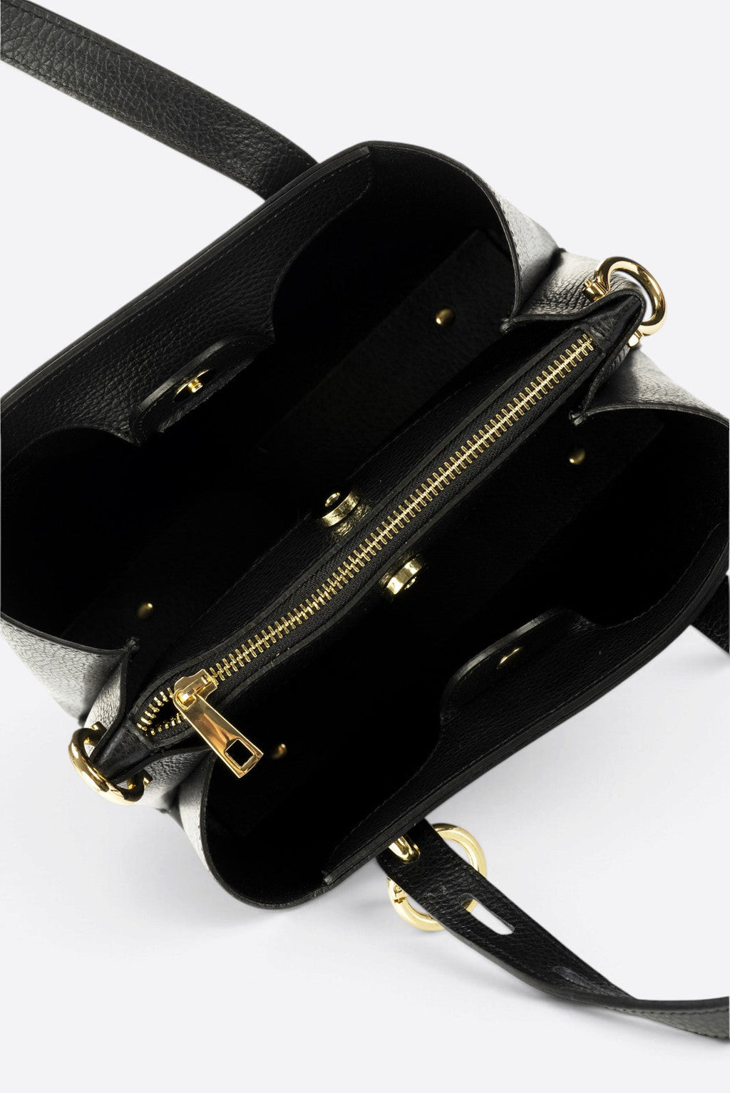 MAREN leather top handle bag - Black