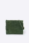Caterina Made in Italy Suede Leather Crossbody Bag – Green