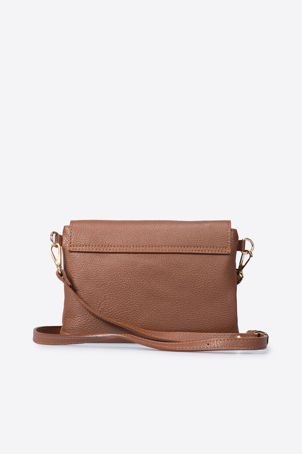 Ludovica Made in Italy Full Grain Leather Crossbody Bag – Brown