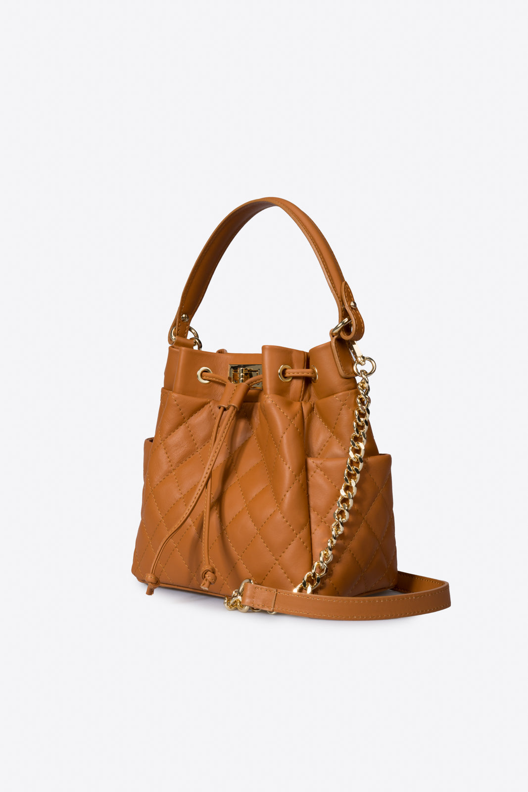 Veronica Made in Italy Full Grain Leather Top Handle Handbag – Tan