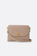 Ludovica Made in Italy Full Grain Leather Crossbody Bag – Taupe