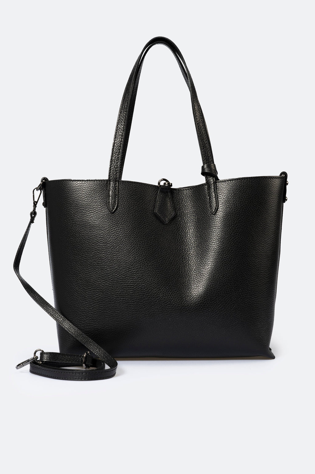 Nicoletta Made in Italy Leather Tote Bag – Black