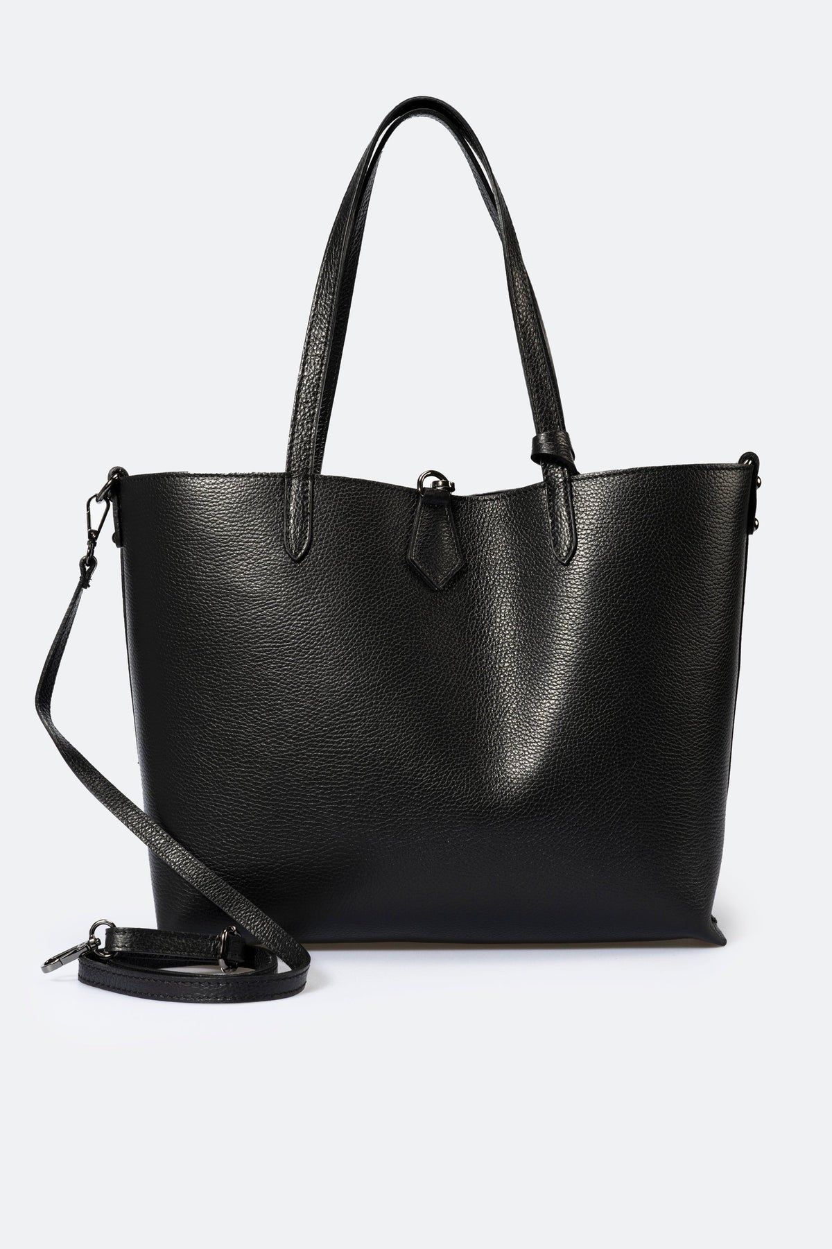 Nicoletta Made in Italy Leather Tote Bag – Black