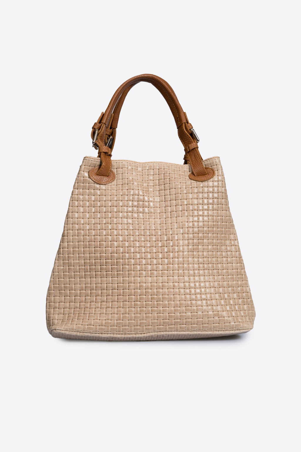Aria Made in Italy Suede Leather Tote Bag – Taupe