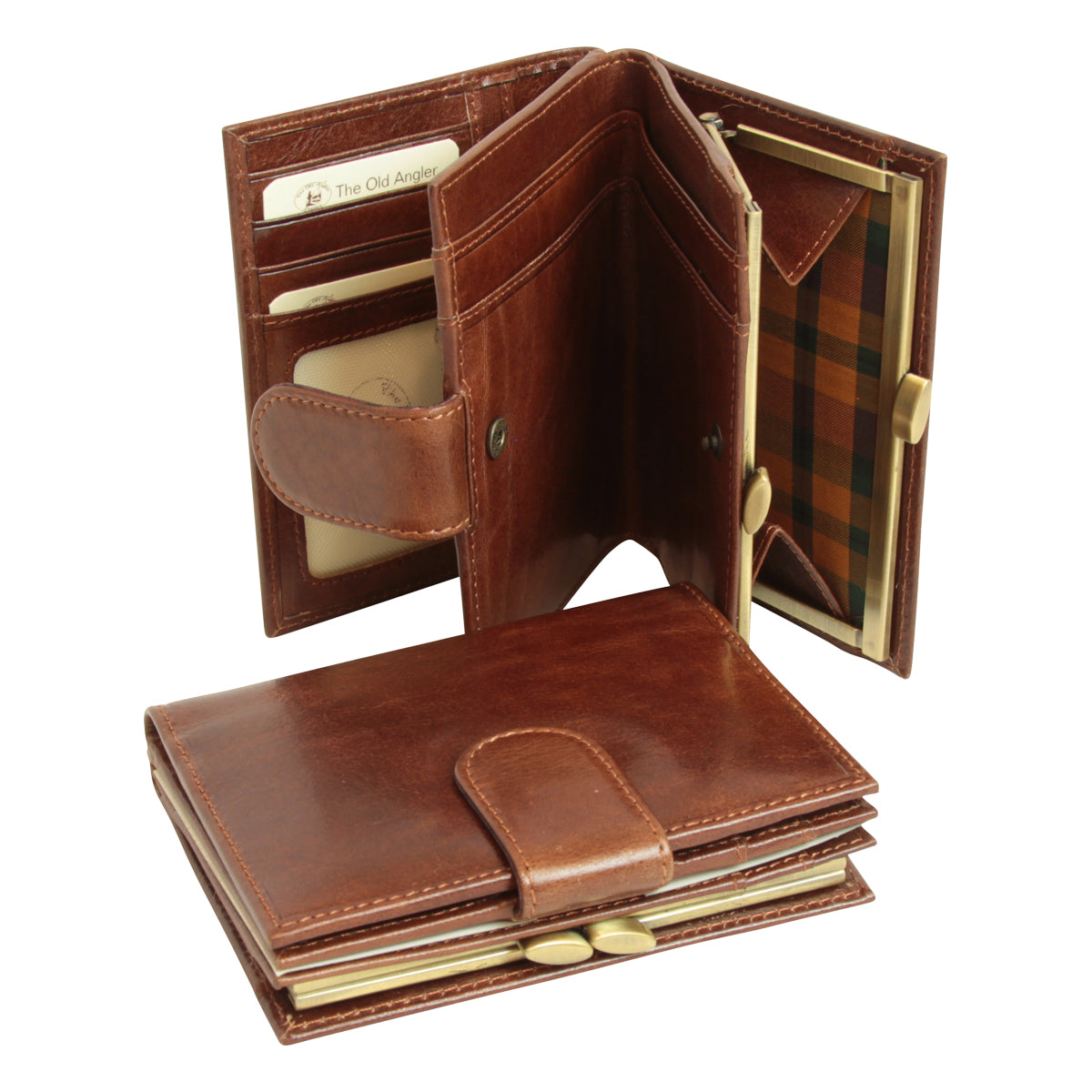 LUSSO Three part leather wallet with coin pocket