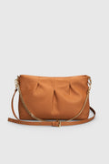Clio Made in Italy Leather Crossbody Bag – Tan