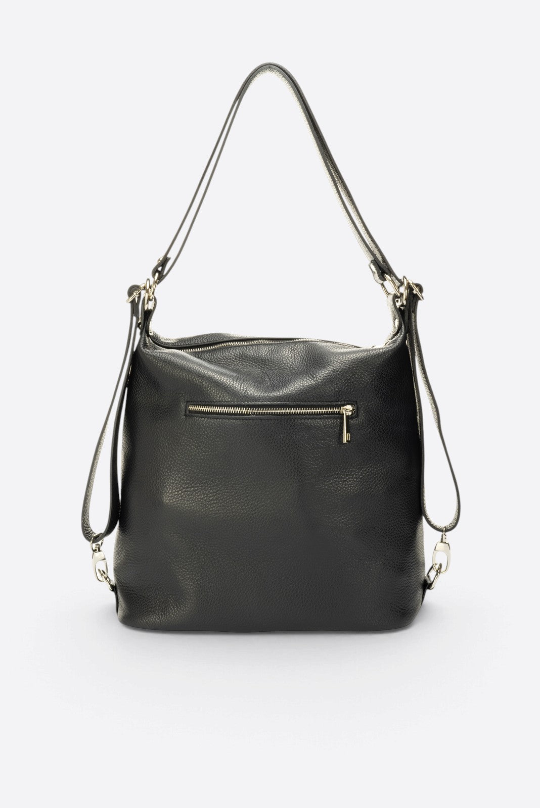 Serena Made in Italy Leather Backpack – Black