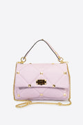 Ilaria Made in Italy Full Grain Leather Top Handle Handbag – Pink