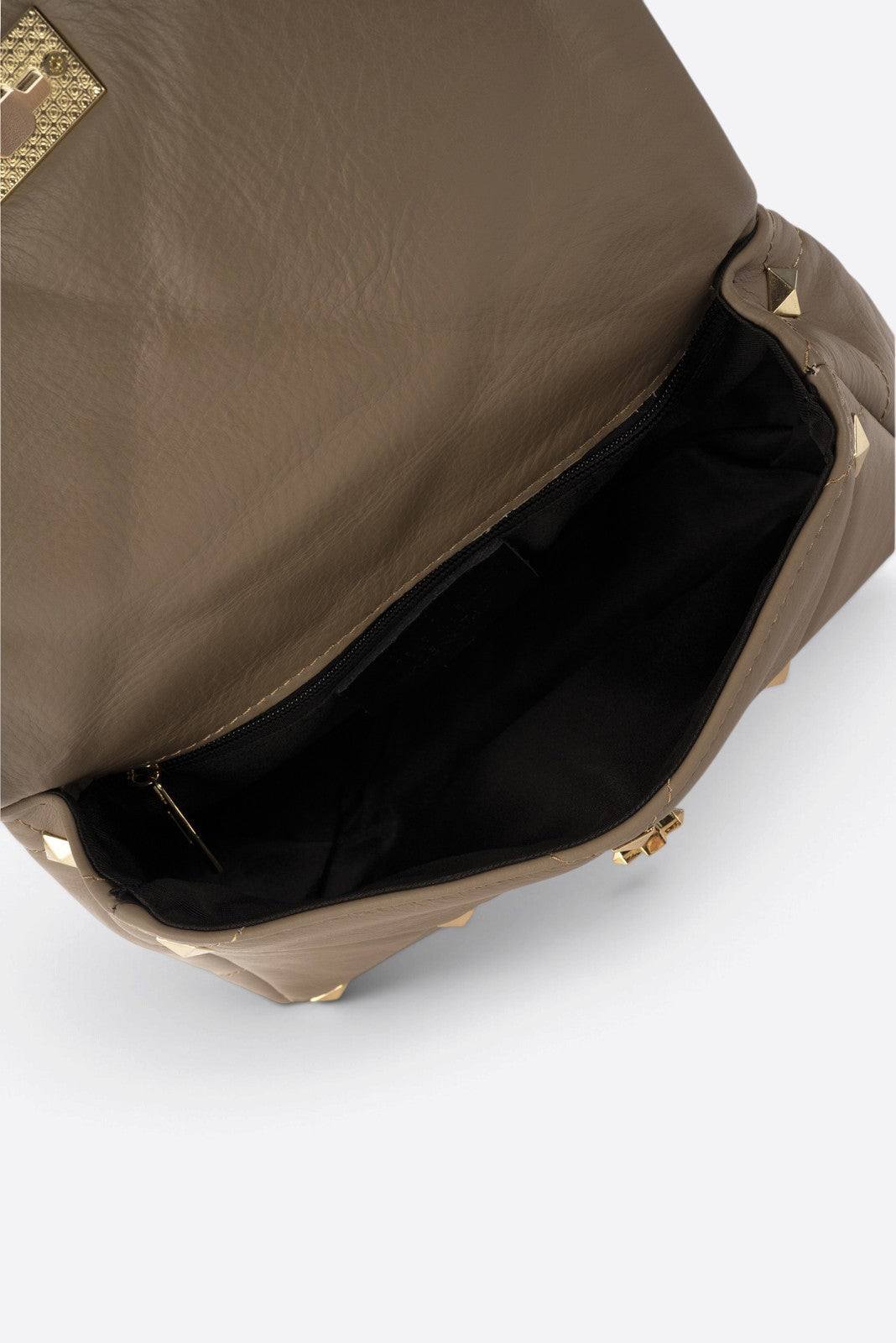 Ilaria Made in Italy Full Grain Leather Top Handle Handbag – Taupe