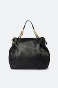 Eleonora Made in Italy Leather Shoulder Bag – Black