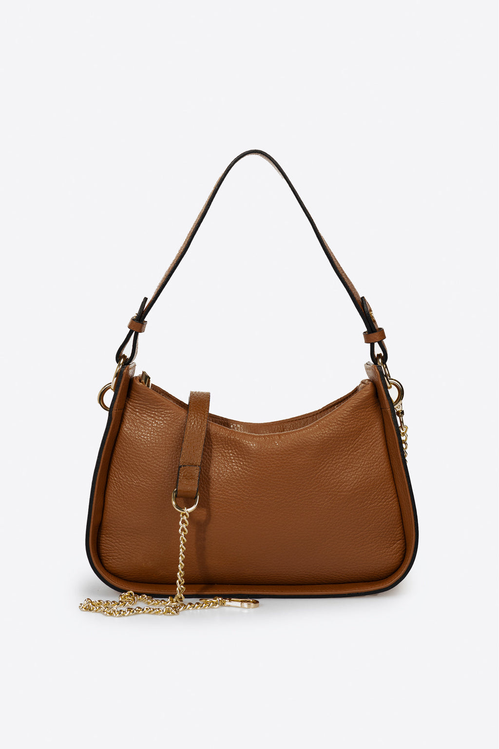 Emilia Made in Italy Leather Top Handle Handbag – Tan