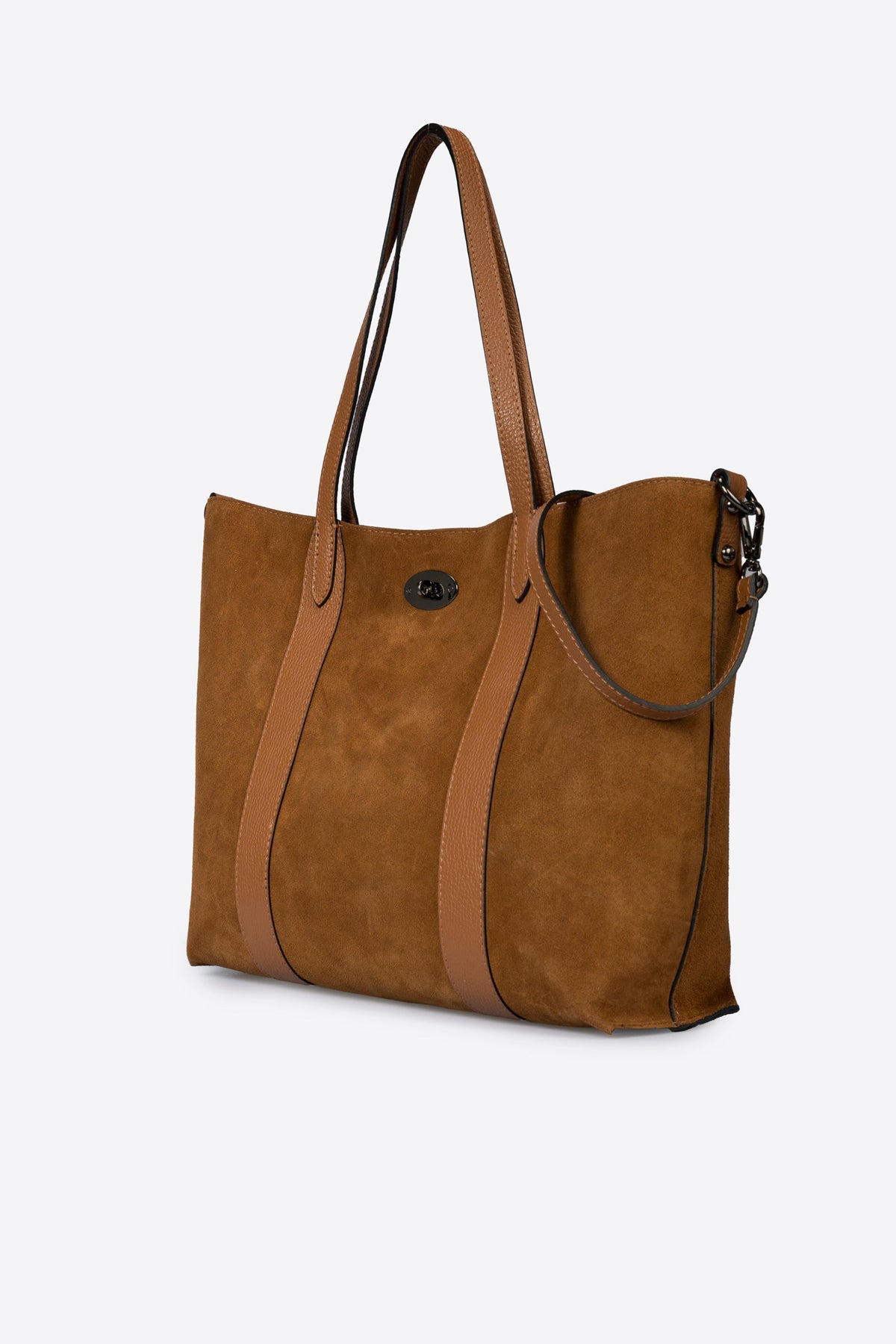 Teresa Made in Italy Suede Leather Tote Bag – Cognac