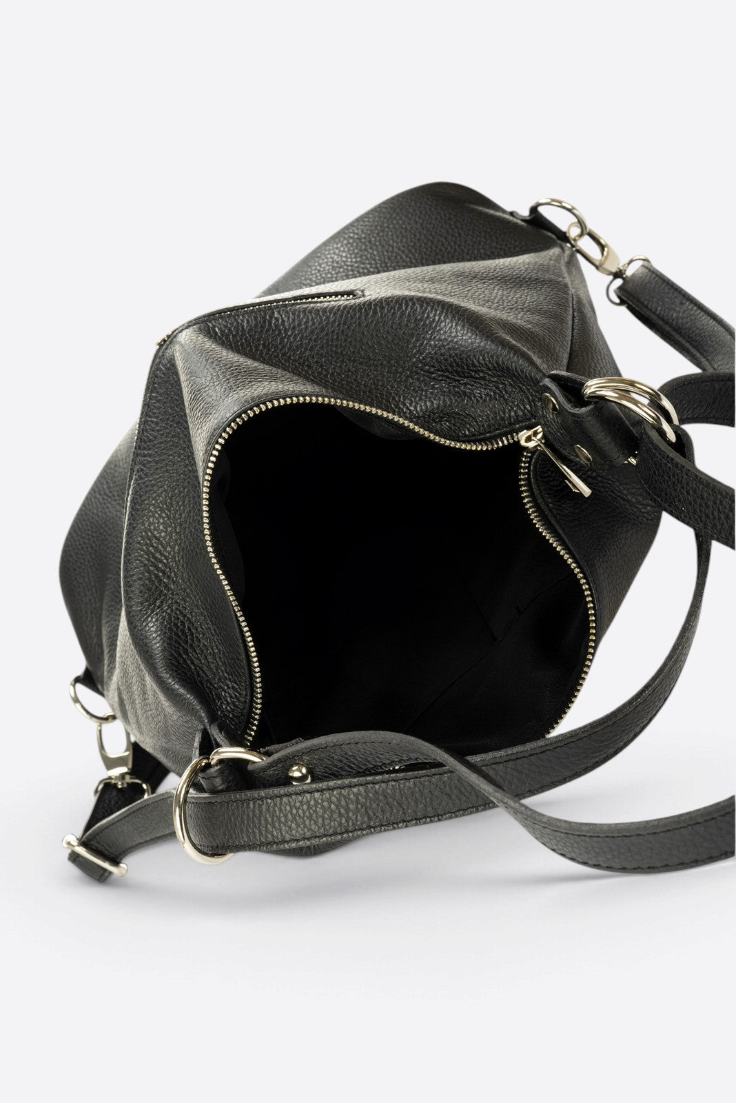 Serena Made in Italy Leather Backpack – Black