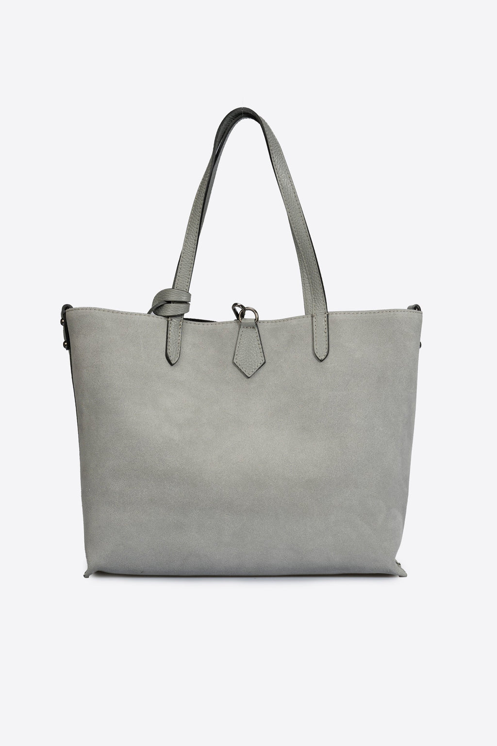 Raffaella Made in Italy Suede Leather Tote Bag – Grey