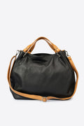 Fiorella Made in Italy Leather Top Handle Handbag – Black