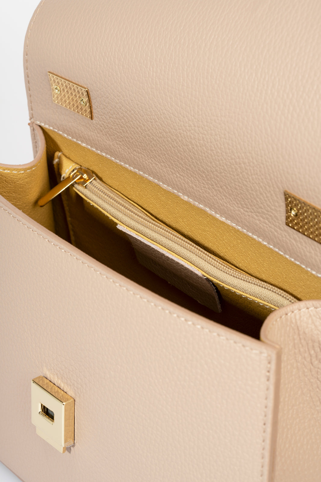 Giulia Made in Italy Leather Top Handle Handbag – Blush Pink